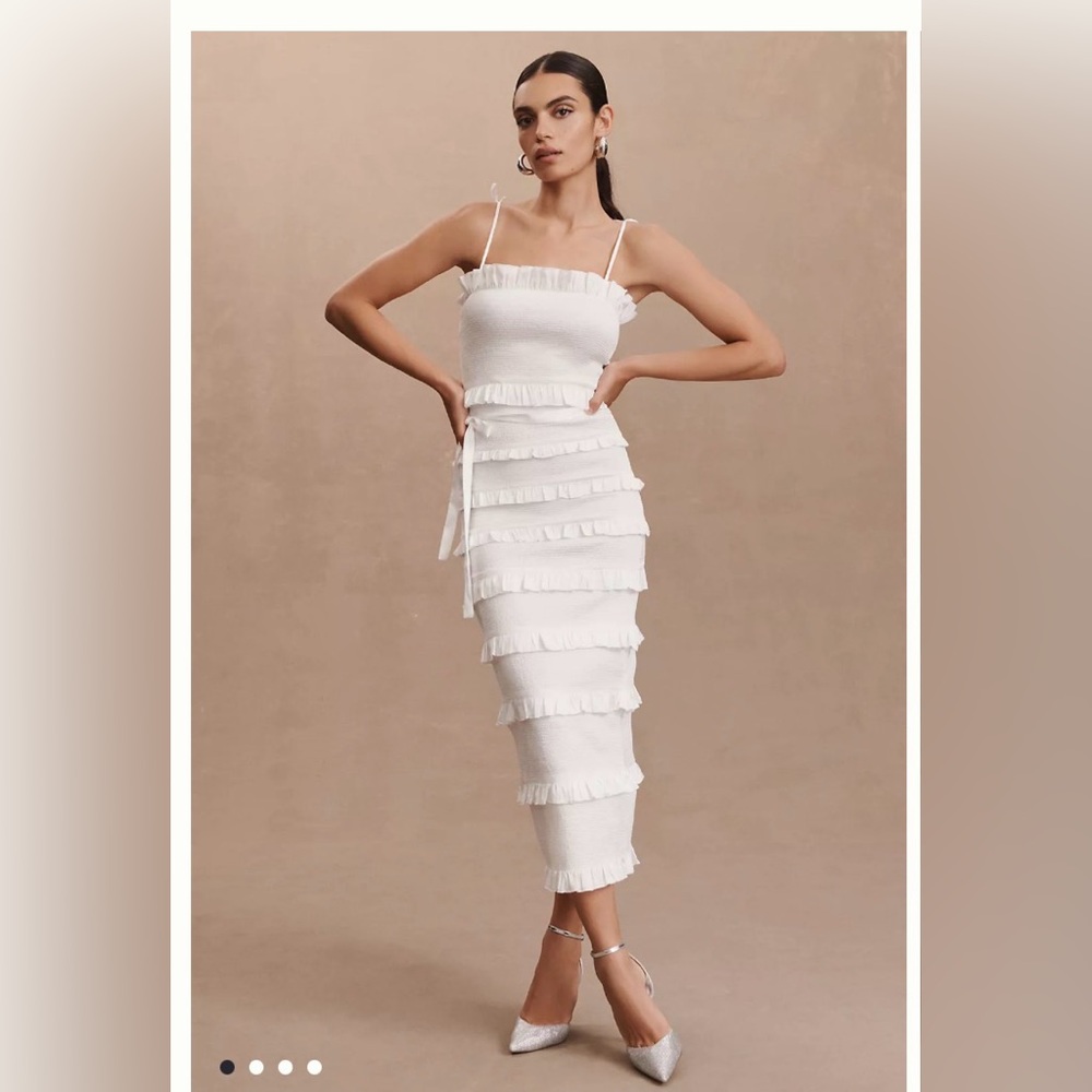 V Chapman Lily Midi Dress in White size 2